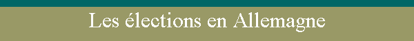 Les lections en Allemagne