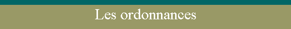 Les ordonnances
